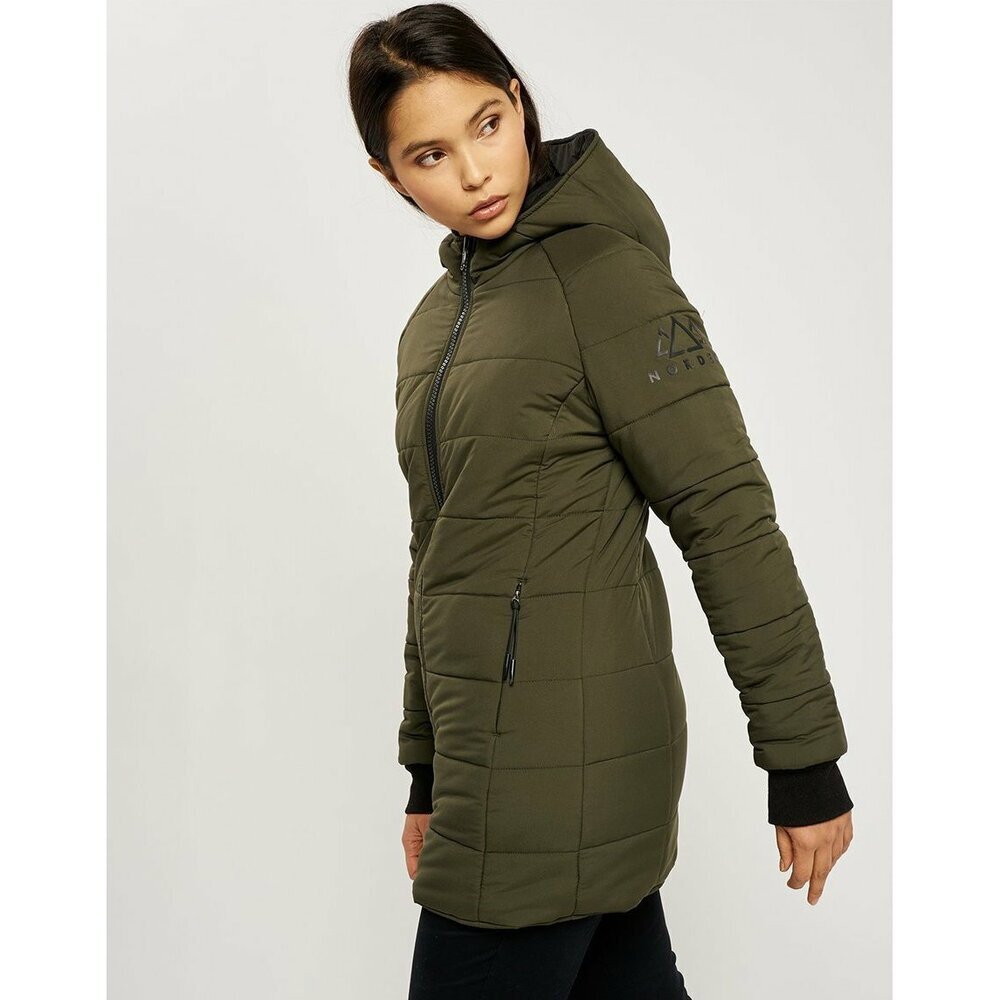 Norden Reversible Hooded Parka Jacket Black And Khaki Size S fits as XS $895
